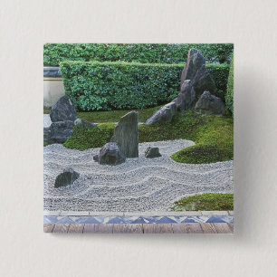 Bóton Quadrado 5.08cm Ásia, Japão, Quioto, Templo Daitokuji, Zuiho-in