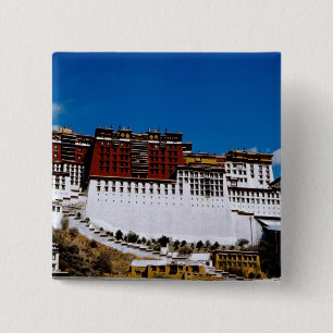 Bóton Quadrado 5.08cm Ásia, Tibete, Lhasa, Palácio de Potala também conh