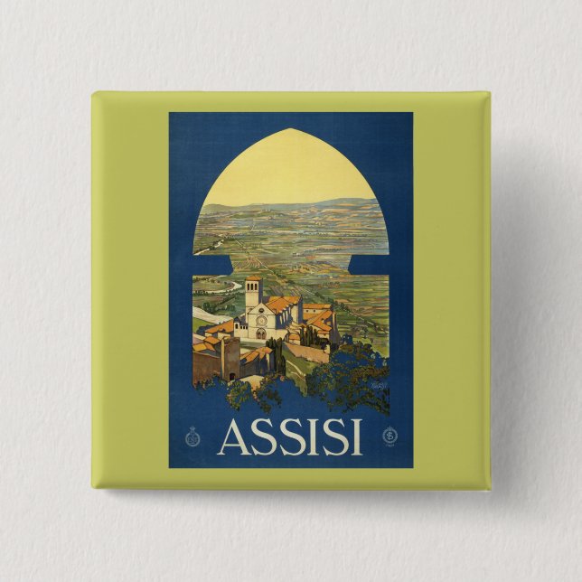 Bóton Quadrado 5.08cm Assisi (Frente)