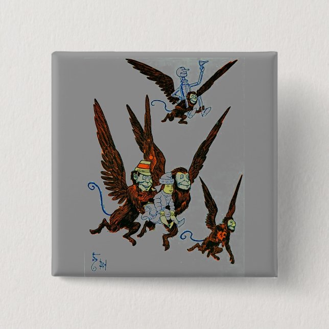 Bóton Quadrado 5.08cm Assistente de Oz (Frente)