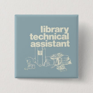 Bóton Quadrado 5.08cm assistente técnico da biblioteca