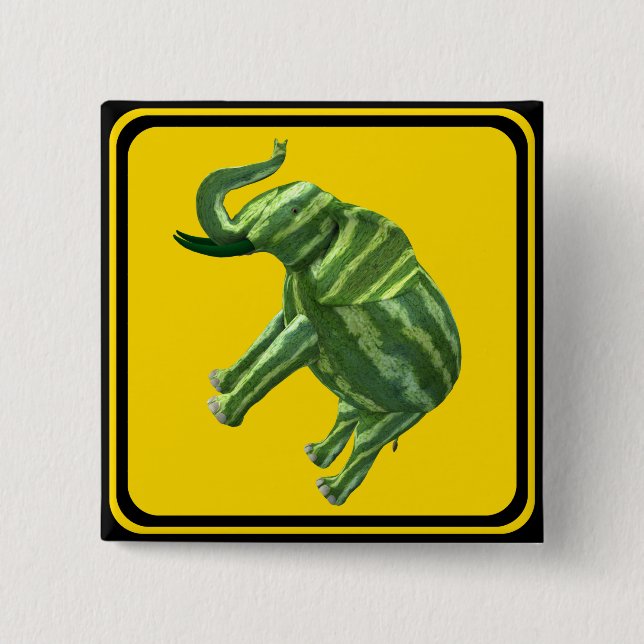 Bóton Quadrado 5.08cm Atenção: Melophant Xing! (Frente)