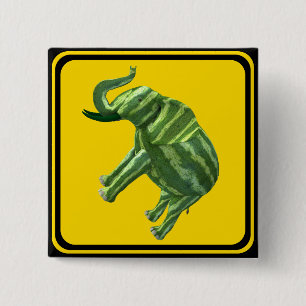 Bóton Quadrado 5.08cm Atenção: Melophant Xing!