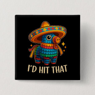 Bóton Quadrado 5.08cm Atingir Que Pinata Cinco De Mayo