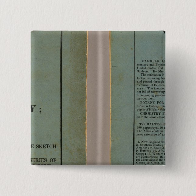 Bóton Quadrado 5.08cm Atlas da história universal (Frente)