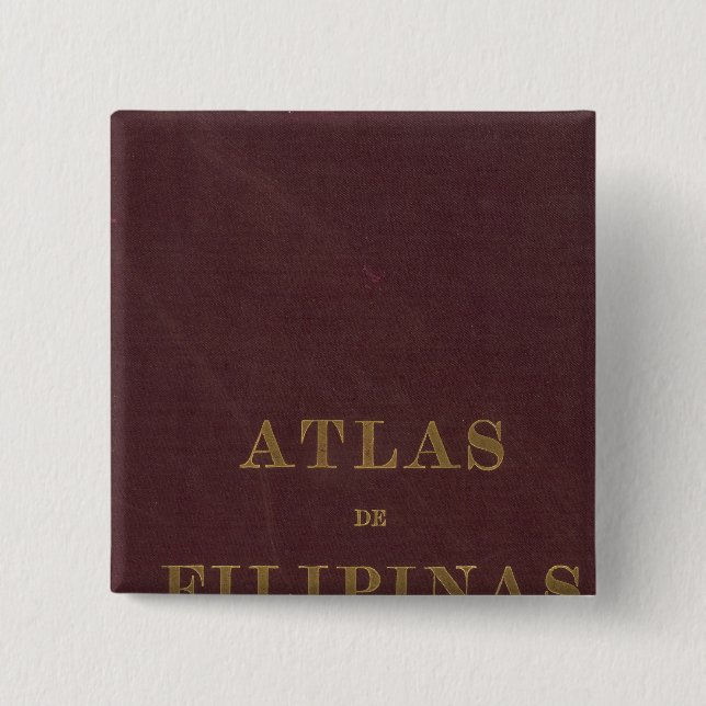 Bóton Quadrado 5.08cm Atlas das Filipinas (Frente)