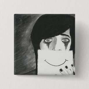 Bóton Quadrado 5.08cm Atrás da máscara