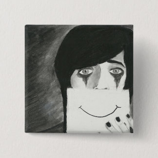 Bóton Quadrado 5.08cm Atrás da máscara