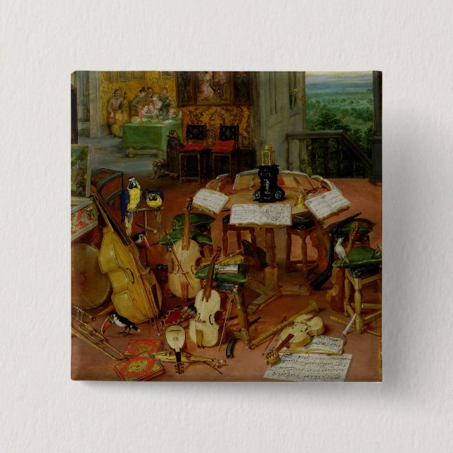 Bóton Quadrado 5.08cm Audição, 1617 (Frente)