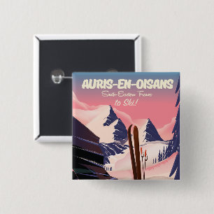 Bóton Quadrado 5.08cm AURIS-EN-OISANS França ski poster