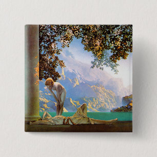 Bóton Quadrado 5.08cm Aurora - por Maxfield Parrish