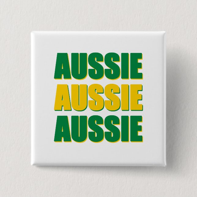 Bóton Quadrado 5.08cm Aussie Aussie (Frente)