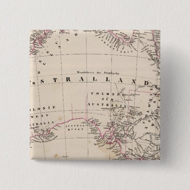 Bóton Quadrado 5.08cm Austrália 3 (Frente)