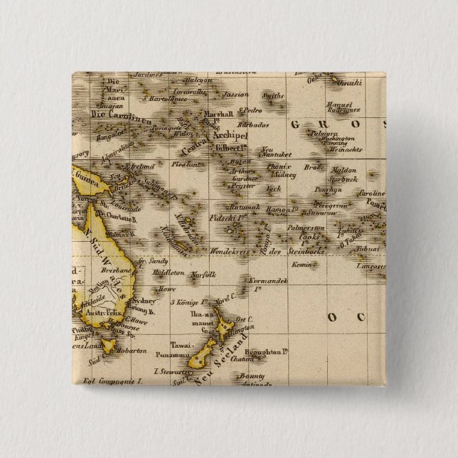 Bóton Quadrado 5.08cm Austrália 9 (Frente)