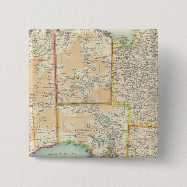 Bóton Quadrado 5.08cm Austrália composta (Frente)