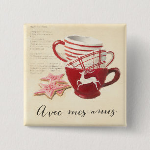 Bóton Quadrado 5.08cm Avec Mes Amis