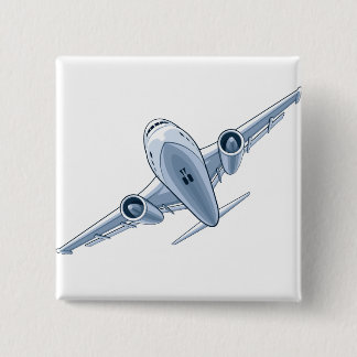 Bóton Quadrado 5.08cm Avião