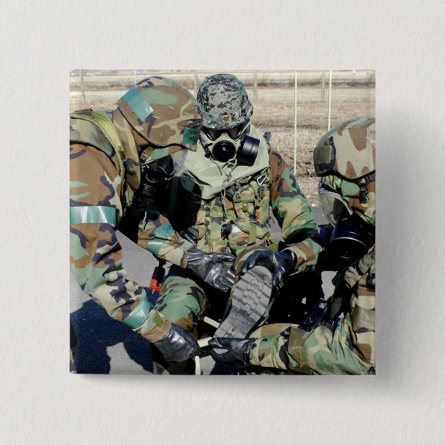 Bóton Quadrado 5.08cm Aviões assistem soldado do Exército da República d (Frente)