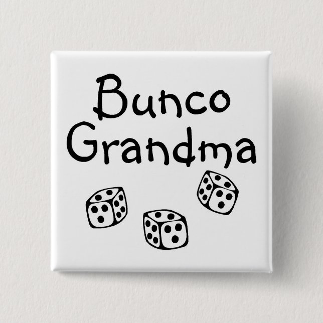 Bóton Quadrado 5.08cm Avó de Bunco (Frente)