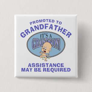 Bóton Quadrado 5.08cm Avô novo do neto novo muito engraçado