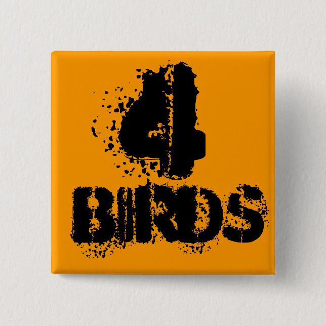 Bóton Quadrado 5.08cm Azar do Natal-4 (Frente)