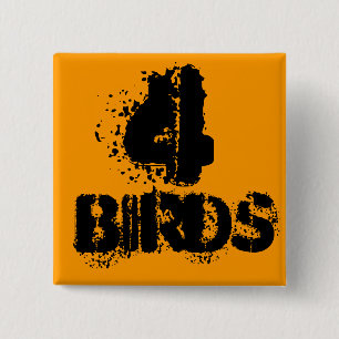 Bóton Quadrado 5.08cm Azar do Natal-4