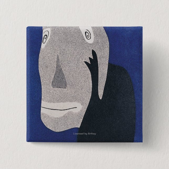 Bóton Quadrado 5.08cm Azul (Frente)