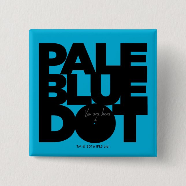 Bóton Quadrado 5.08cm Azul pálido (Frente)