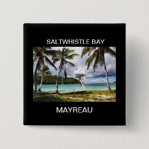 Bóton Quadrado 5.08cm Baía de Saltwhistle, Mayreau, Ilha do Caribe