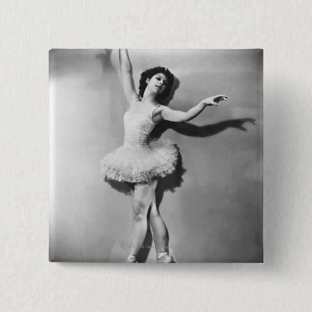 Bóton Quadrado 5.08cm Bailarina 2 (Frente)