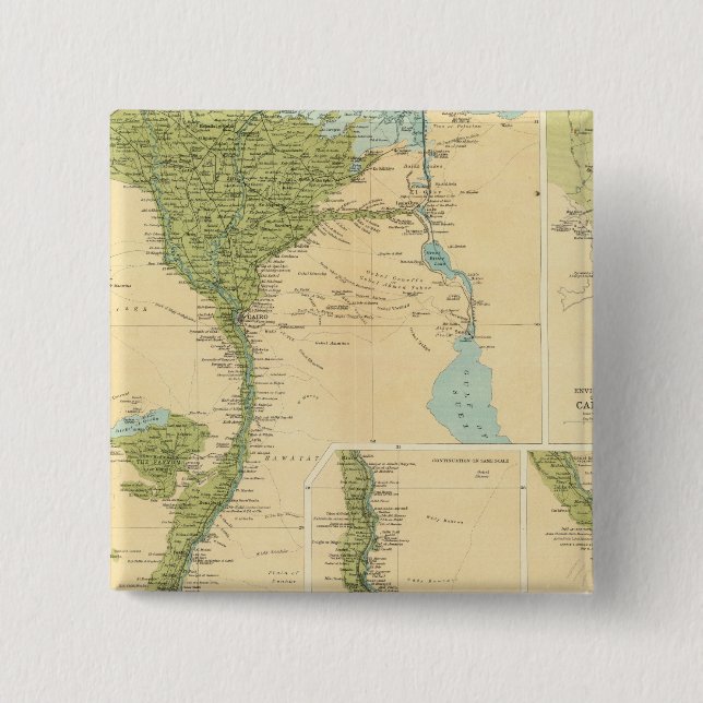 Bóton Quadrado 5.08cm Baixo Egito (Frente)