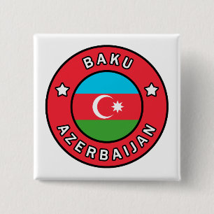 Bóton Quadrado 5.08cm Baku Azerbaijan