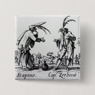 Bóton Quadrado 5.08cm Balli de Sfessania, c.1622 2