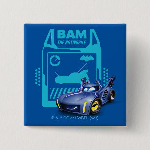Bóton Quadrado 5.08cm Bam - O Batmobile