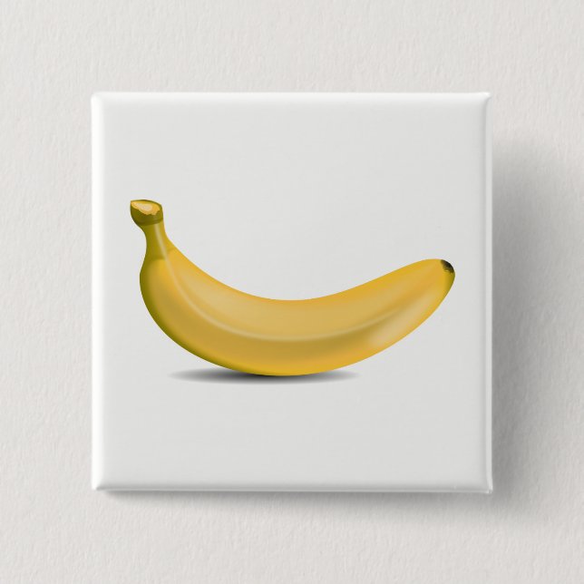 Bóton Quadrado 5.08cm Banana (Frente)