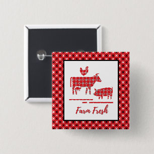 Bóton Quadrado 5.08cm Bandana Impressão