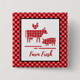 Bóton Quadrado 5.08cm Bandana Impressão