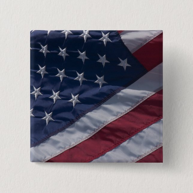 Bóton Quadrado 5.08cm Bandeira americana (Frente)