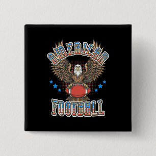 Bóton Quadrado 5.08cm Bandeira Americana do Futebol EUA