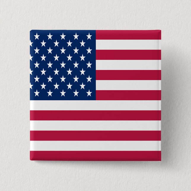 Bóton Quadrado 5.08cm Bandeira americana Flag Pride Design- 76353 (Frente)