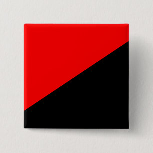 Bóton Quadrado 5.08cm Bandeira Anarquista (Anarquismo)