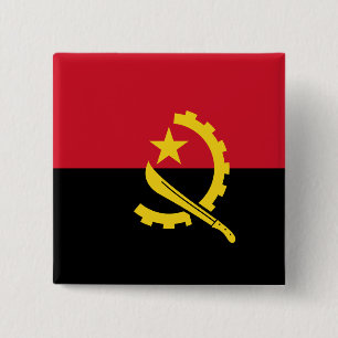 Bóton Quadrado 5.08cm Bandeira Angola