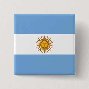 Bóton Quadrado 5.08cm Bandeira Argentina (argentina)