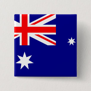 Bóton Quadrado 5.08cm Bandeira Austrália (australiana)