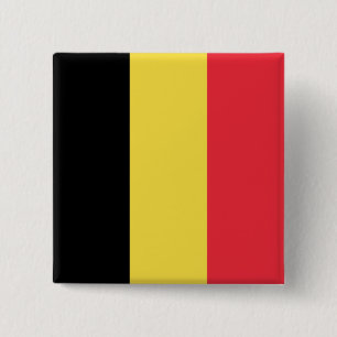 Bóton Quadrado 5.08cm Bandeira belga