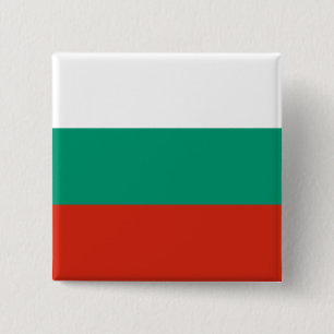 Bóton Quadrado 5.08cm Bandeira Bulgária