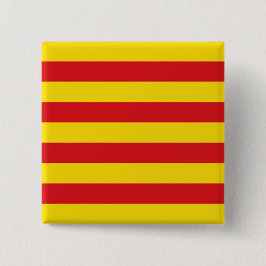 Bóton Quadrado 5.08cm Bandeira Catalã