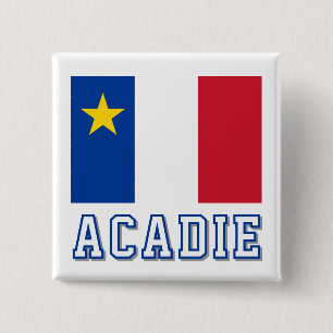 Bóton Quadrado 5.08cm Bandeira da Acádia