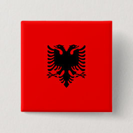 Bóton Quadrado 5.08cm Bandeira da Albânia