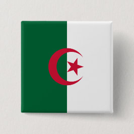 Bóton Quadrado 5.08cm Bandeira da Argélia